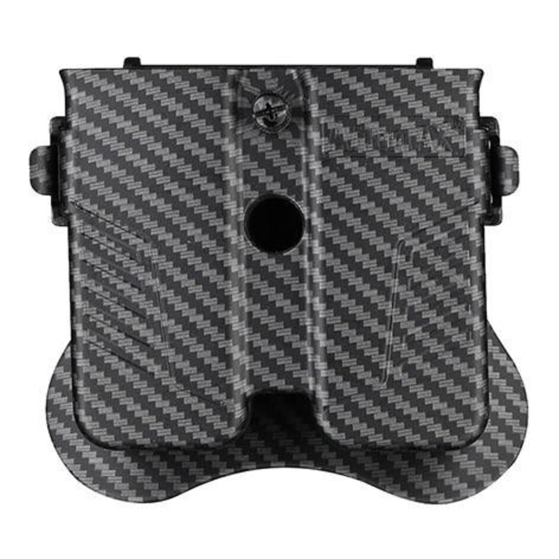 Amomax Universal Double Pistol Mag Pouch, Carbon Fiber