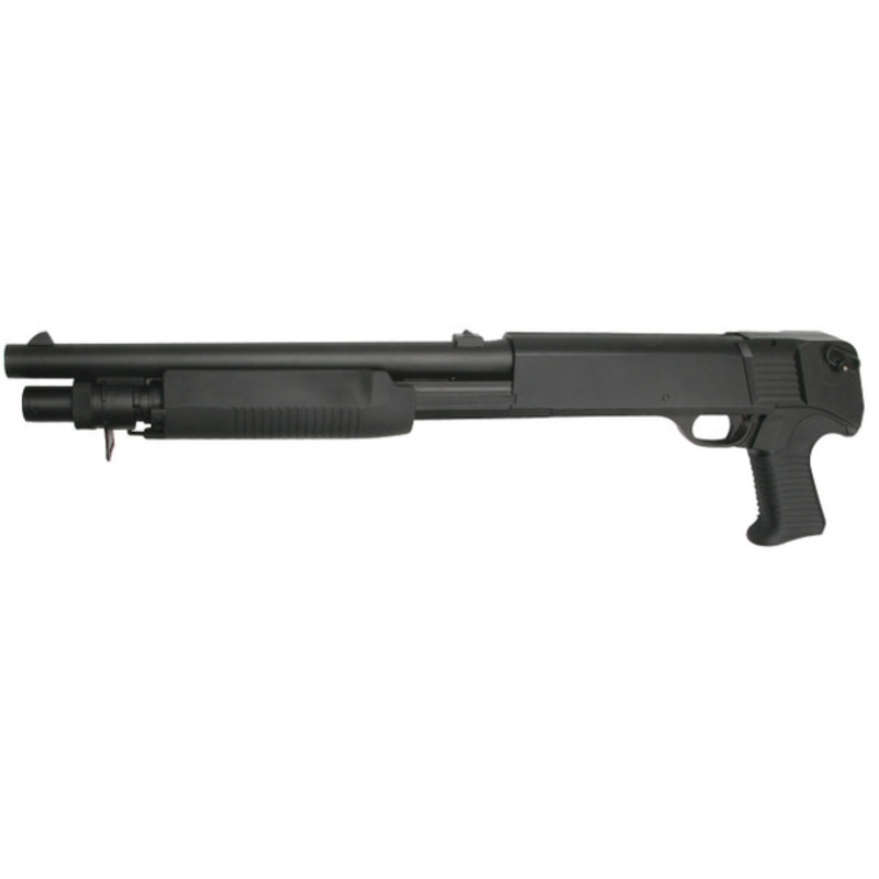 ASG Licensed Franchi SAS 12 Pump CQB 3-Shot Airsoft Shotgun, Black