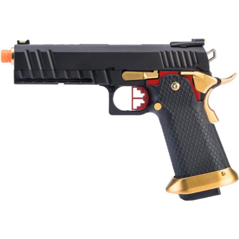 AW Custom ACE Competitor CO2 Blowback Hi-CAPA Airsoft Pistol, Black/Red