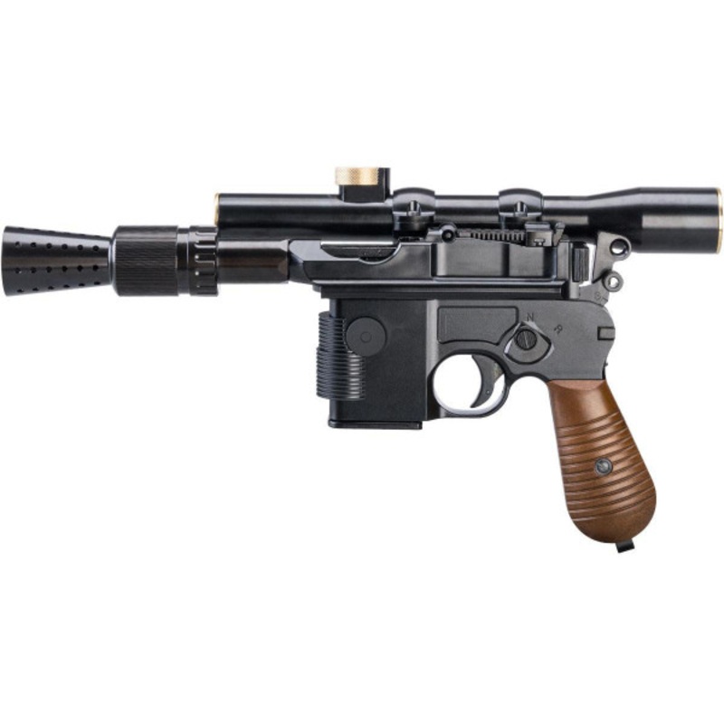 AW Custom Japanese Spec Limited Edition GBB Custom Mauser Broom Handle with Scope Airsoft Pistol, Black