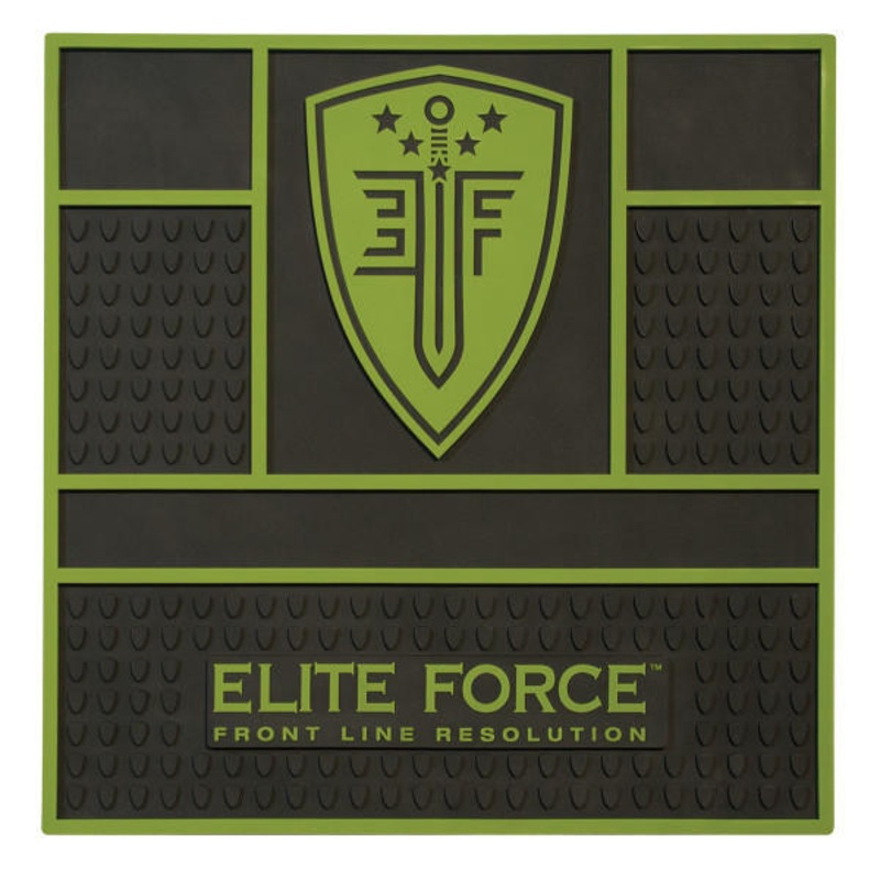 Elite Force 12x12in Counter Mat, Black/Green