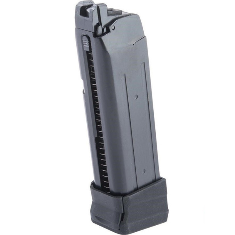 EMG 23rd F-1 Firearms GSF-19 / Glock G19 CO2 Airsoft GBB Magazine w/ Extended Baseplate, Black