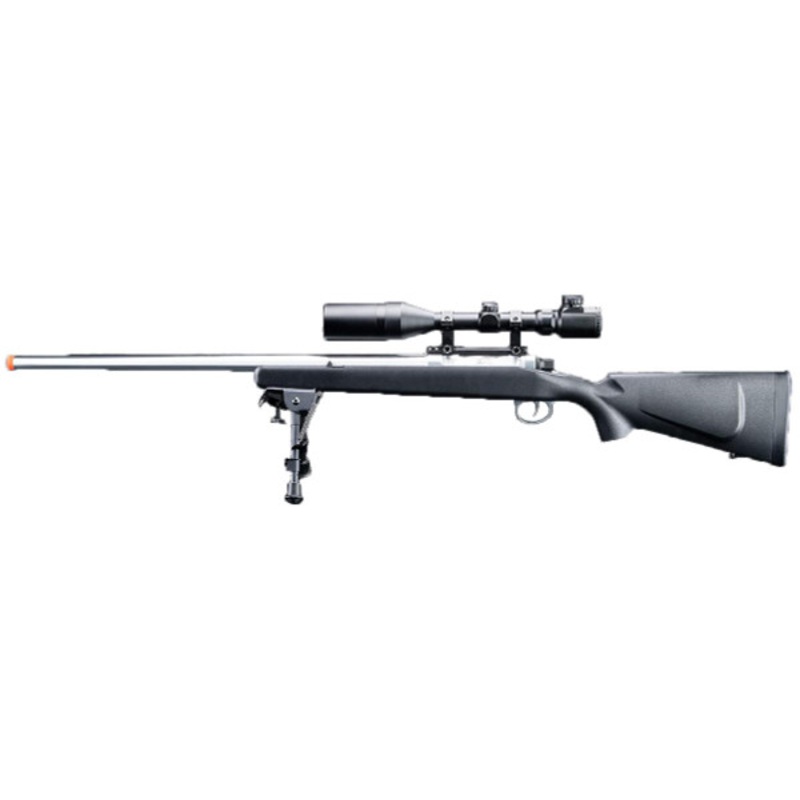 EMG Barrett Fieldcraft Precision Bolt-Action Airsoft Sniper Rifle with Featherweight Zero Trigger, Black