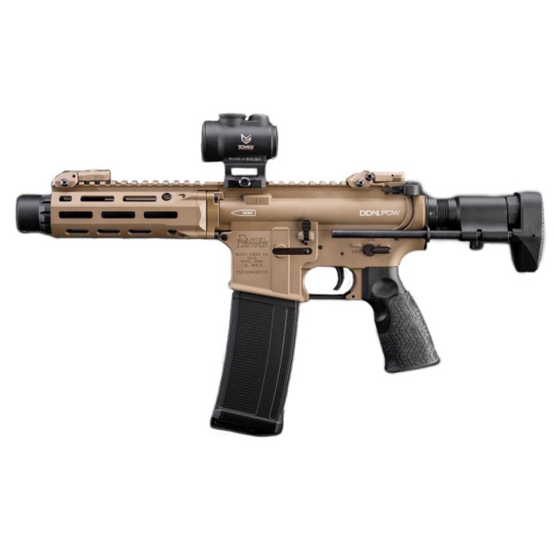 EMG Daniel Defense DDM4 PDW Airsoft AEG Rifle w/ CYMA Platinum Gearbox, FDE
