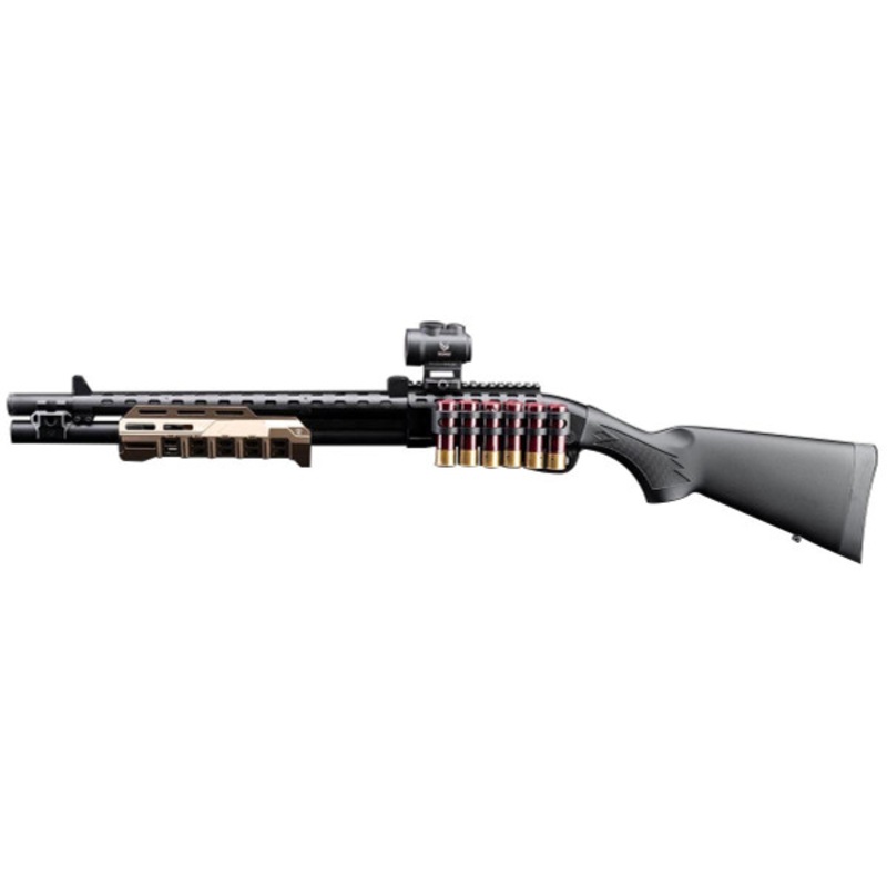 EMG SI Licensed M870 M-LOK Gas Pump Action Airsoft Shotgun, Dark Earth