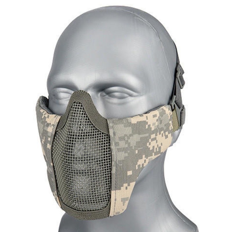 G-Force Steel Mesh Nylon Lower Face Mask, ACU