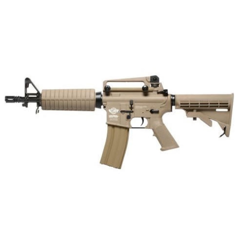 G&G CM16 Carbine Light AEG Airsoft Rifle w/ Battery and Charger, Tan