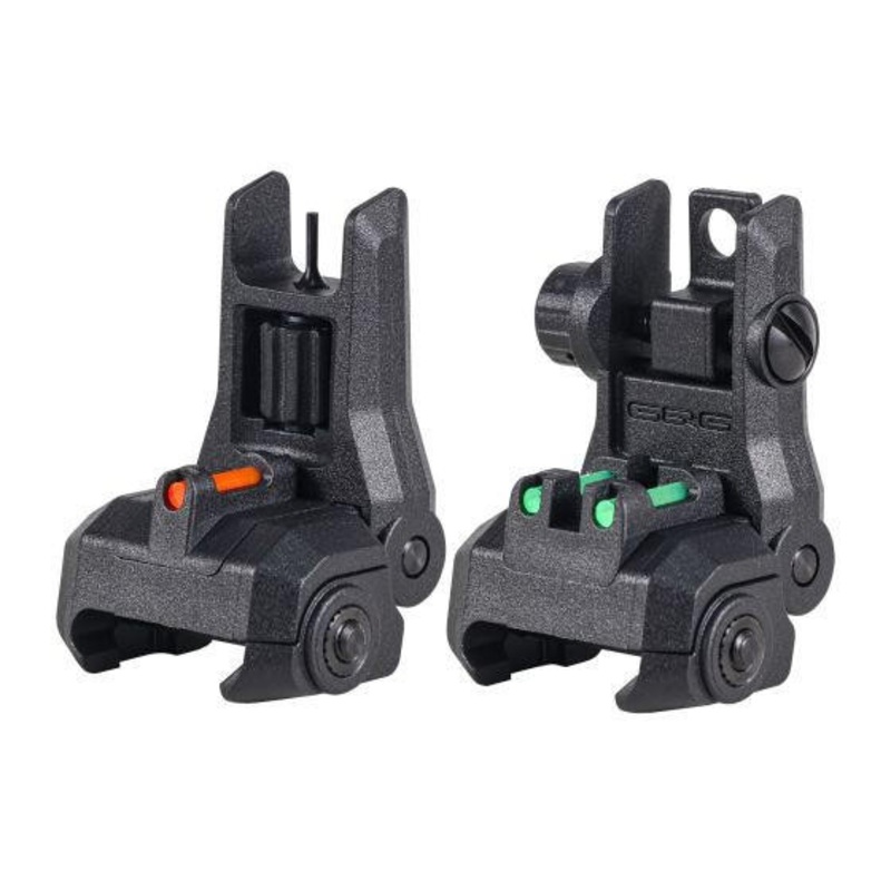 G&G Dual-Profile Fiber Optic Flip-Up Sight, Black