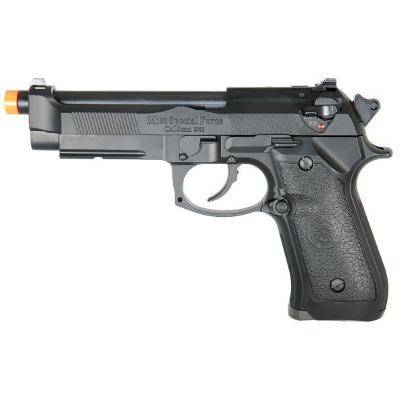 HFC M9 Green Gas Powered Blowback Airsoft Pistol, Black