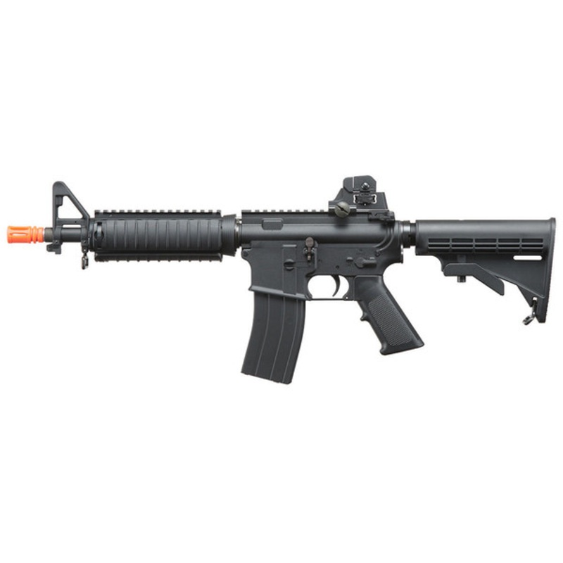 KJW Full Metal M4 CQB Gas Blowback Airsoft Rifle, Black