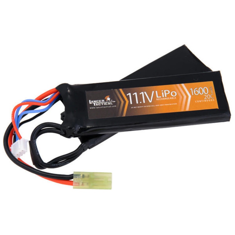 Lancer Tactical 11.1v 1600mAh 20C Nunchuck LiPO Battery