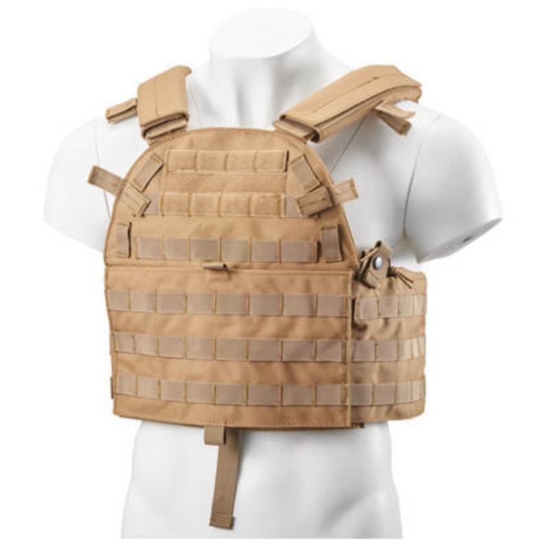 Lancer Tactical Nylon 6094 Tactical Vest, Coyote Brown