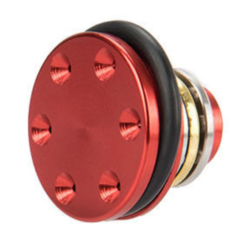 Lancer Tactical Reinforced CNC Aluminum Piston Head w/ Ball Bearings, Red