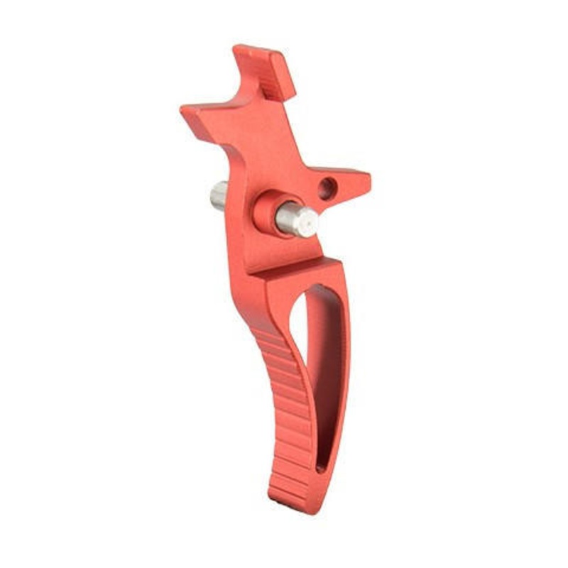 Lancer Tactical Skeletonized Curved Airsoft AEG Trigger, Red