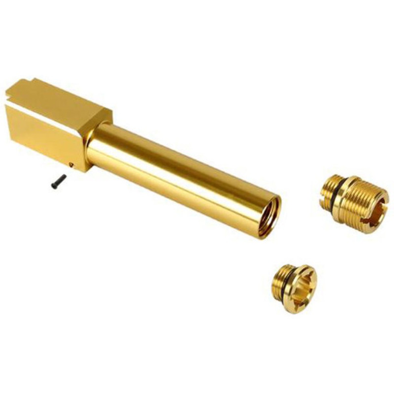 Laylax 2 Way Fixed Non-Recoiling Outer Barrel for Umarex Glock 19X Gen 5, Gold