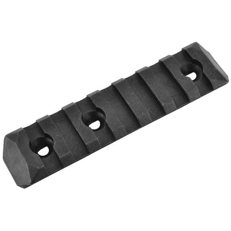 PTS Enhanced 7-Slot Polymer Keymod Airsoft Rail Section, Black