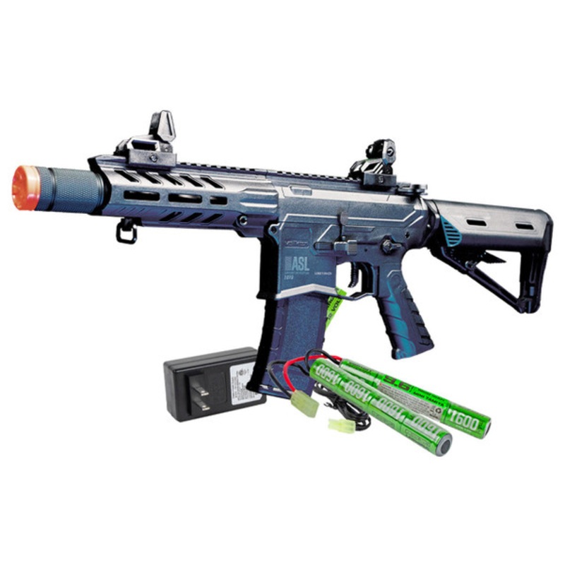 Valken ASL ECHO AEG Airsoft Gun w/ Battery & Charger Combo, Black