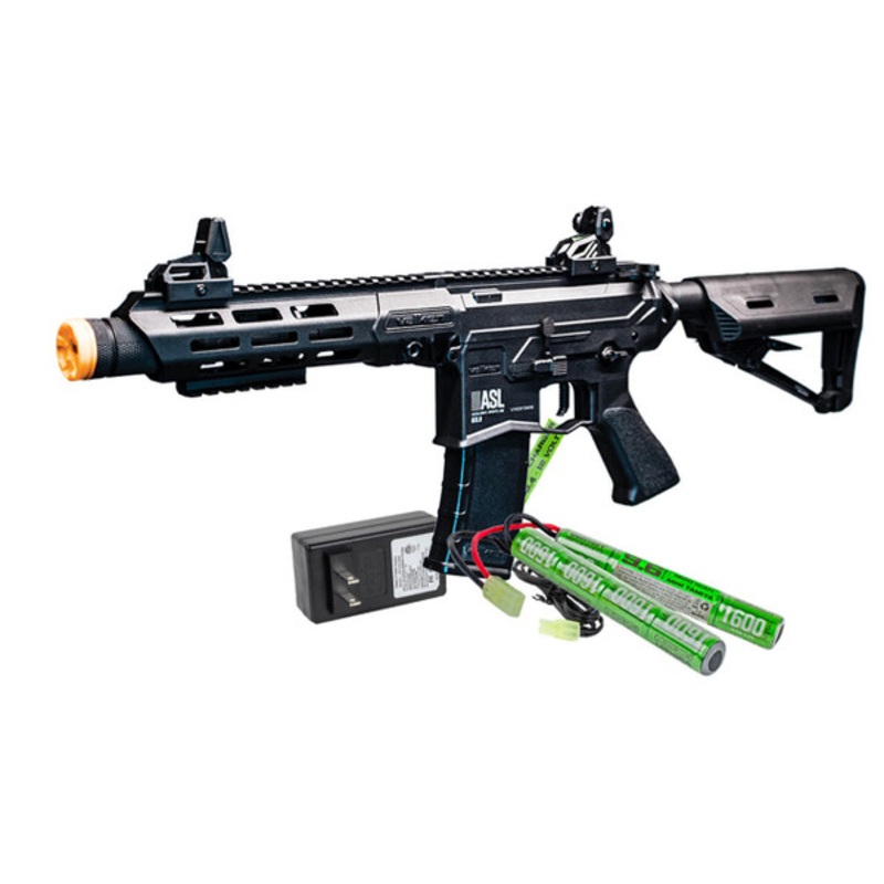 Valken ASL Kilo AEG Airsoft Gun w/ Battery & Charger Combo, Black