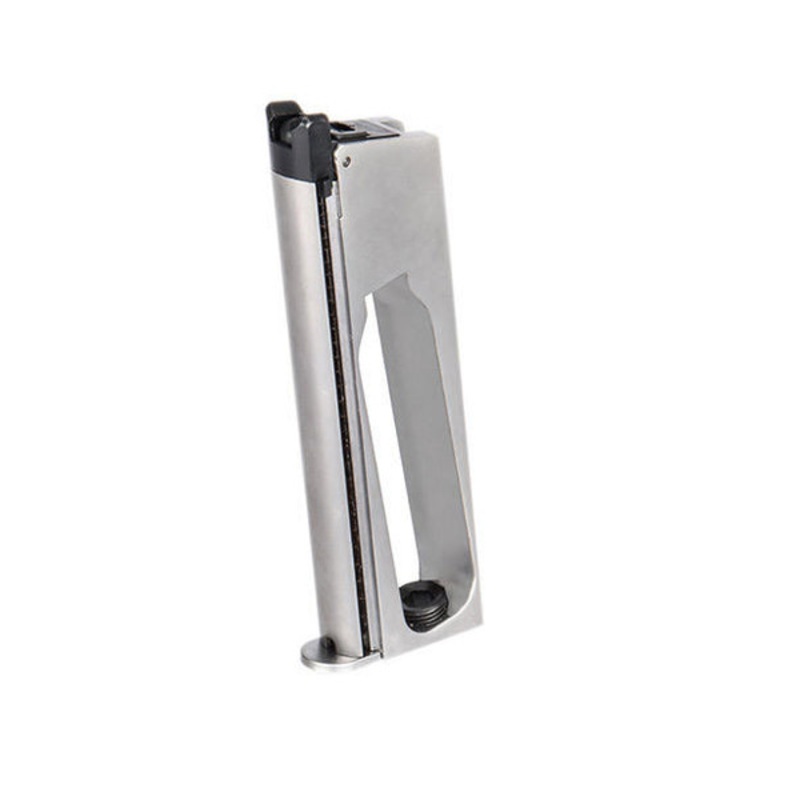 WE Tech Gen2 Full Metal 1911 CO2 16rd GBB Airsoft Pistol Magazine, Chrome