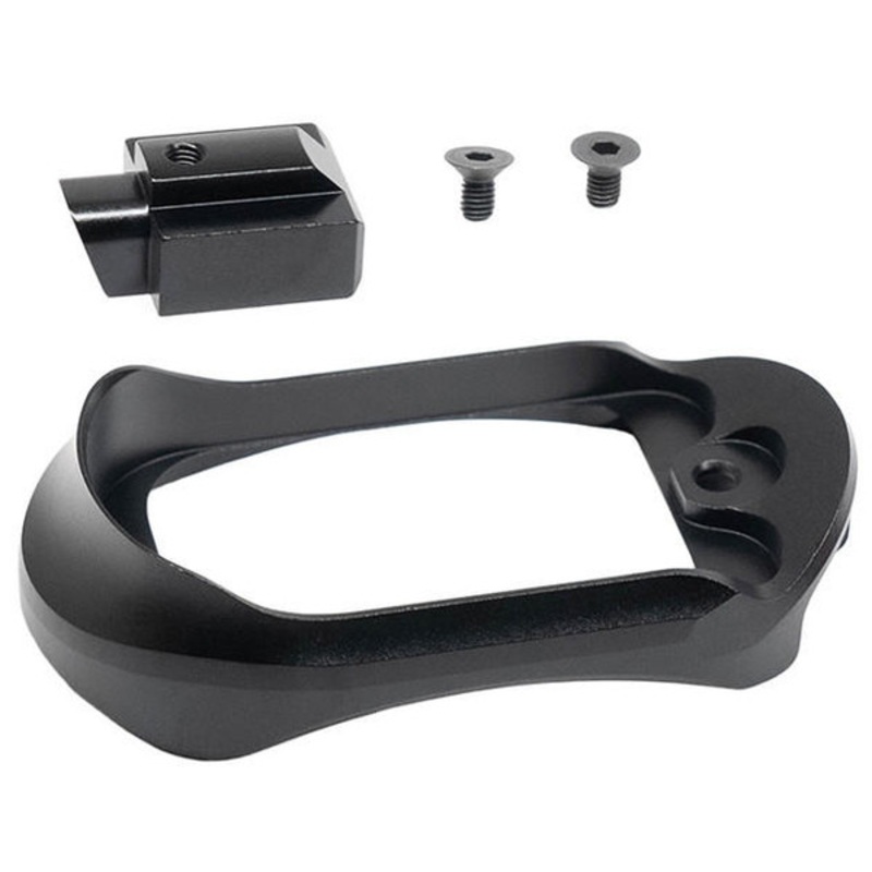 Action Army One-Piece Aluminum Magwell for AAP-01 Gas Blowback Pistol, Black