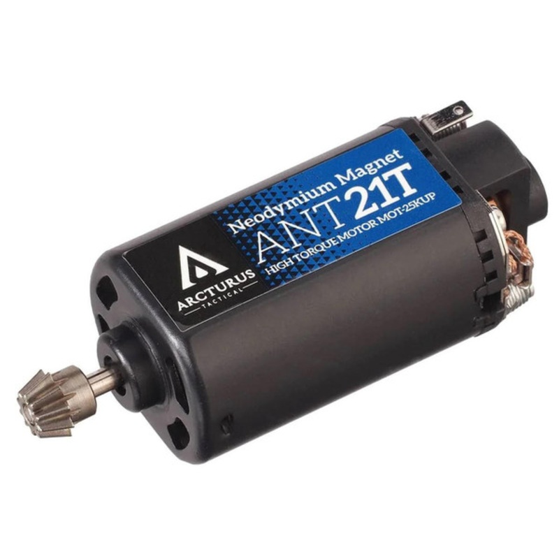 Arcturus Tactical High Torque 25K Neodymium 21T w/ MIM Steel Pinion Gear Airsoft AEG Motor, Short