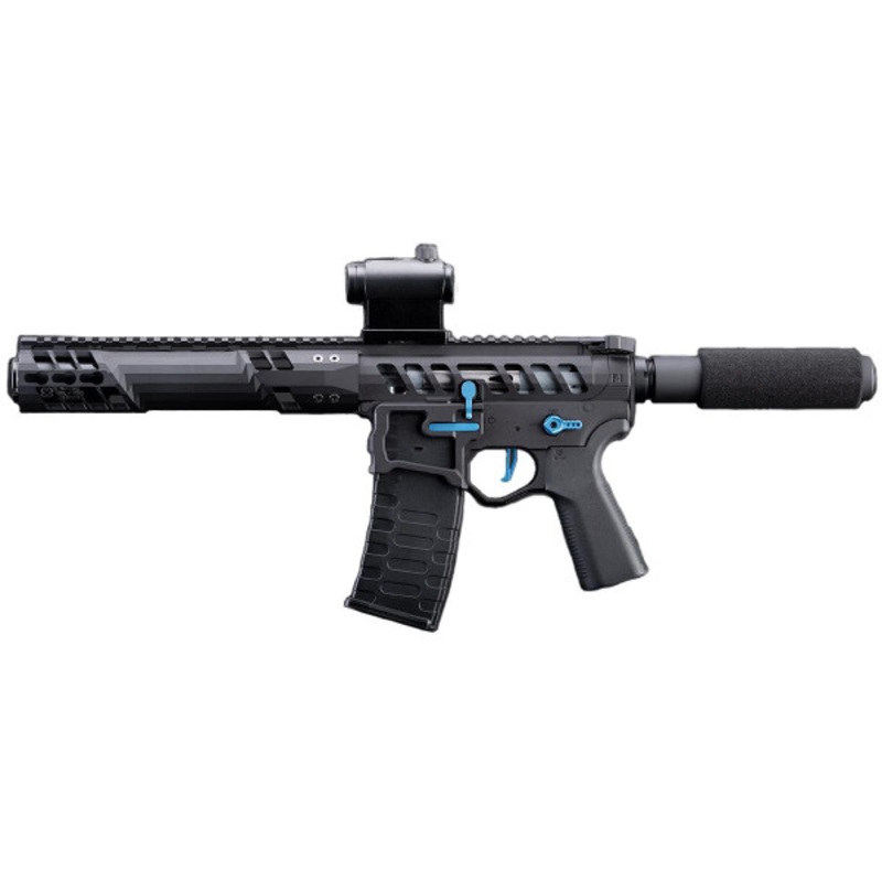 EMG F-1 Firearms Ultimate CQB UDR-15-3G AR15 Airsoft AEG Rifle, Black/Blue