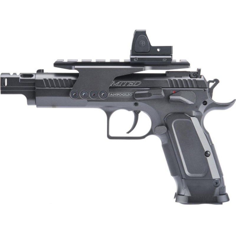 KWC Tanfoglio Licensed Limited Edition Gold Custom Airsoft GBB Pistol, Black