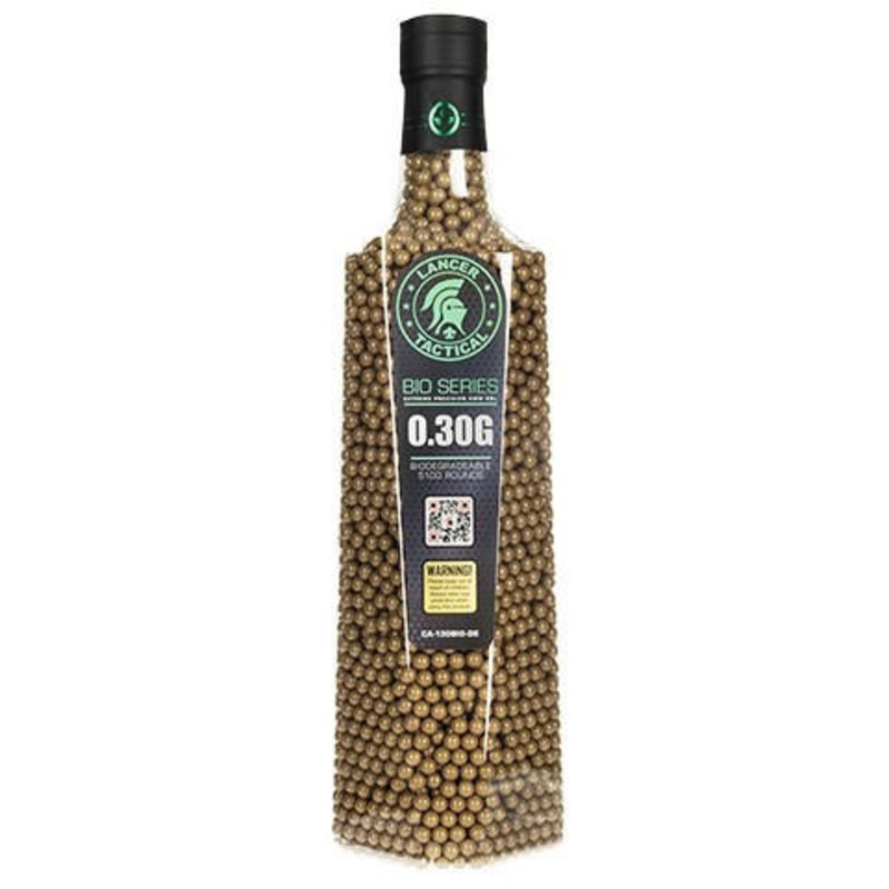 Lancer Tactical 5100 Round 0.30g Seamless Bio Airsoft BBs, Dark Earth