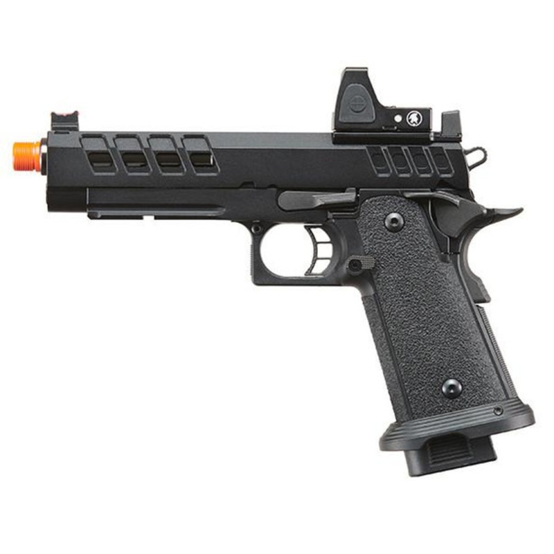 Lancer Tactical Heracles Hi-Capa Gas Blowback Airsoft Pistol w/ Reflex Dot, Black