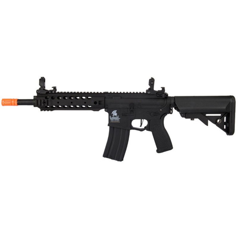Lancer Tactical Hybrid M4 Carbine Airsoft AEG Rifle w/ Free Float Rail, Black