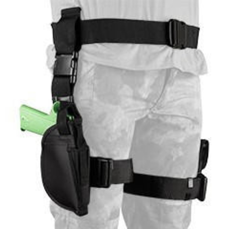 NcStar 3-Piece Drop Leg Holster And Magazine Holder, Black