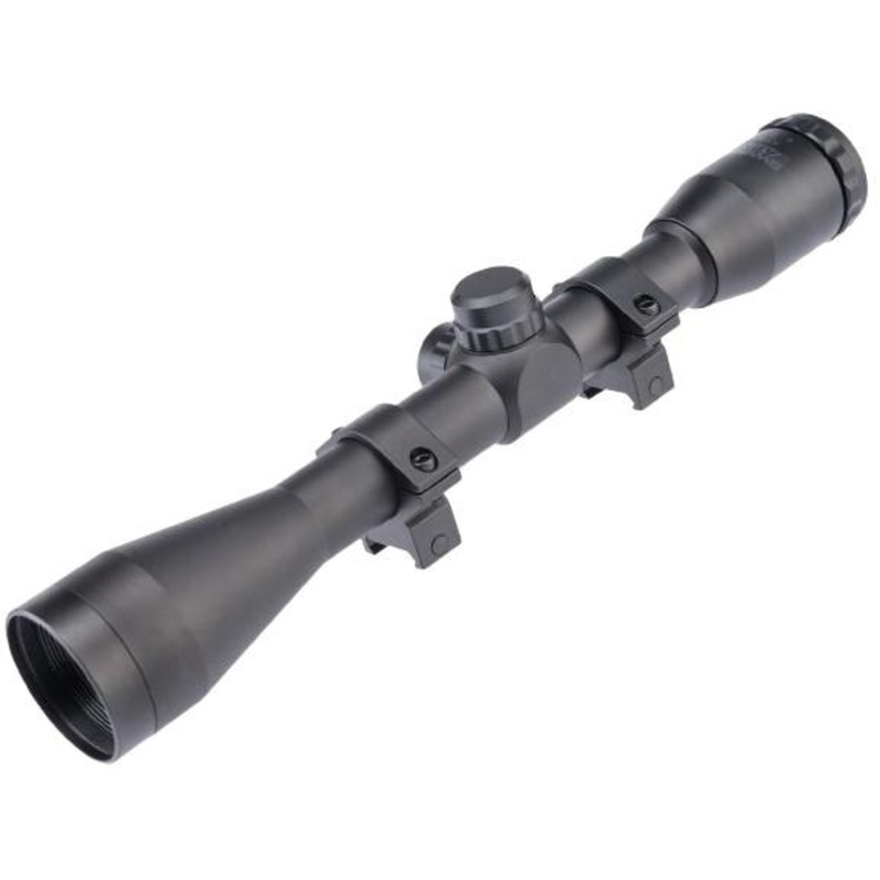 Swiss Arms 4×40 Tactical Scope with Mounting Ring, Black