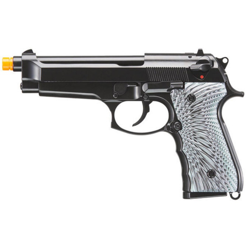 WE-Tech New System M92 Eagle Full Auto Gas Blowback Airsoft Pistol, Black