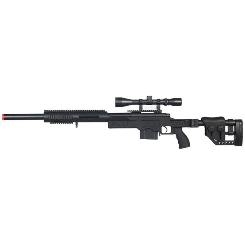 Well MB4410BA Bolt Action Airsoft Sniper Rifle w/ Scope, Black