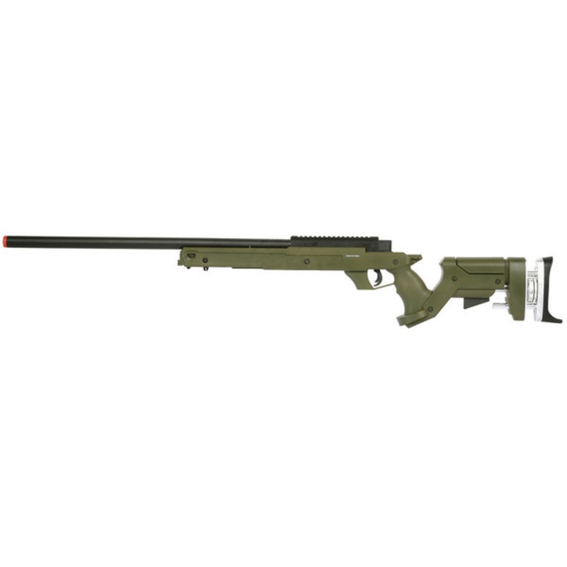 Wellfire SR22 Full Metal Bolt Action Type 22 Airsoft Sniper Rifle, OD Green