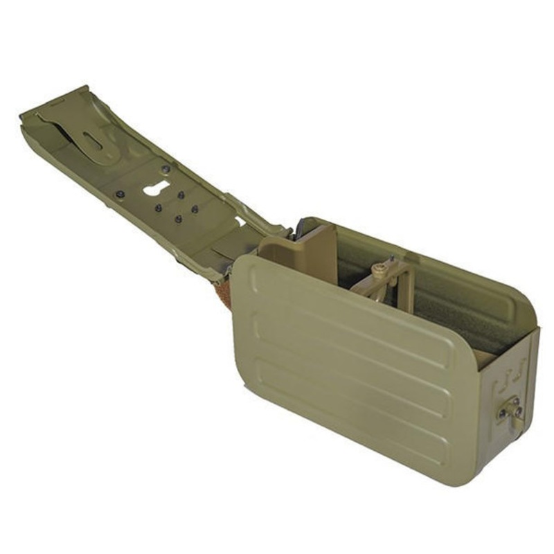 Atlas Custom Works Airsoft 5000rd Steel PKM HMG Automatic Winding Box Magazine, OD