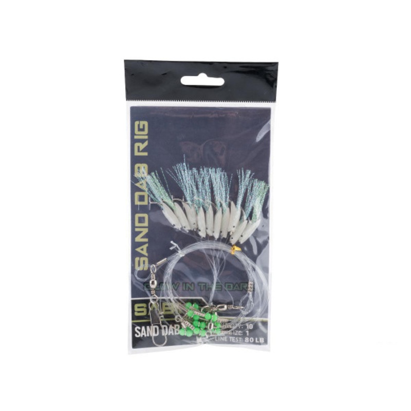Battle Angler Sand Dab Jigging Rig, 12x Hooks