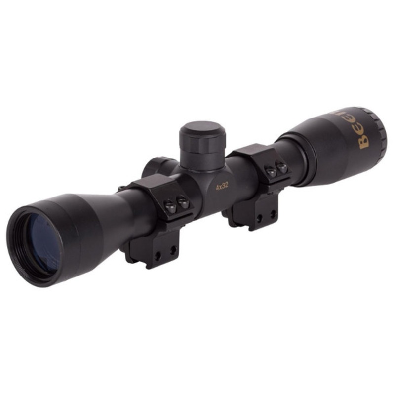 Beeman 4×32 Air Rifle Scope with 2-piece mounts, Black