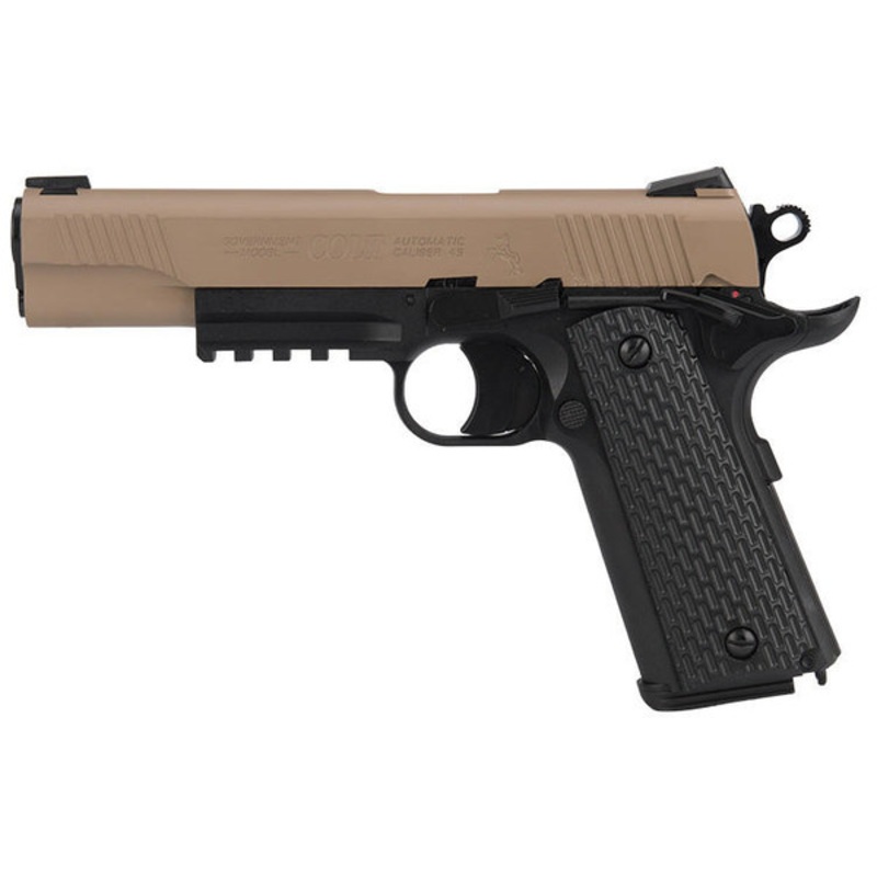 Colt M45 CQBP .177 Cal CO2 Blowback Airgun Pistol, Black/DE
