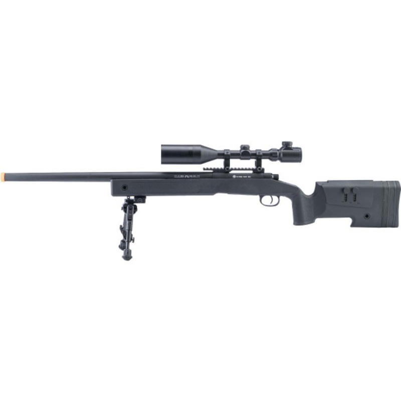 Cybergun FN Herstal Licensed SPR A2 High Power Airsoft Sniper Rifle, Black