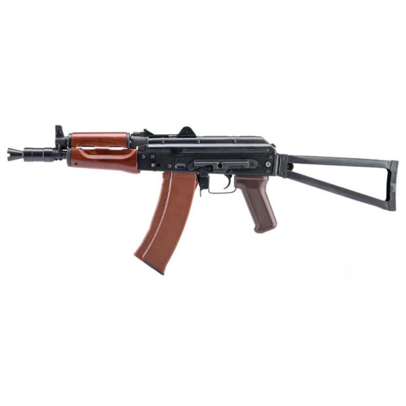 E&L AKS74U AEG E-Platinum w/ ASTER SE Airsoft Rifle, Wood/Black