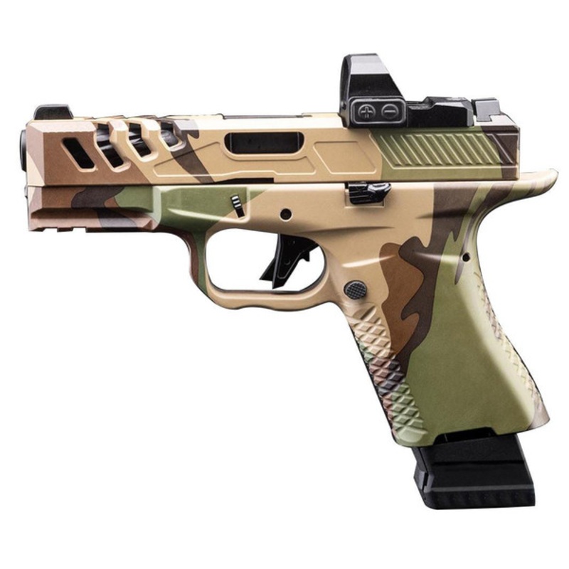 EMG F-1 Firearm Licensed BSF-19 Optics Ready CO2 GBB Airsoft Pistol, Woodland