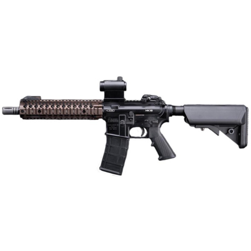 Golden Eagle 6mmProShop Daniel Defense Licensed MK18 Gas Blowback Airsoft Rifle, Two Tone