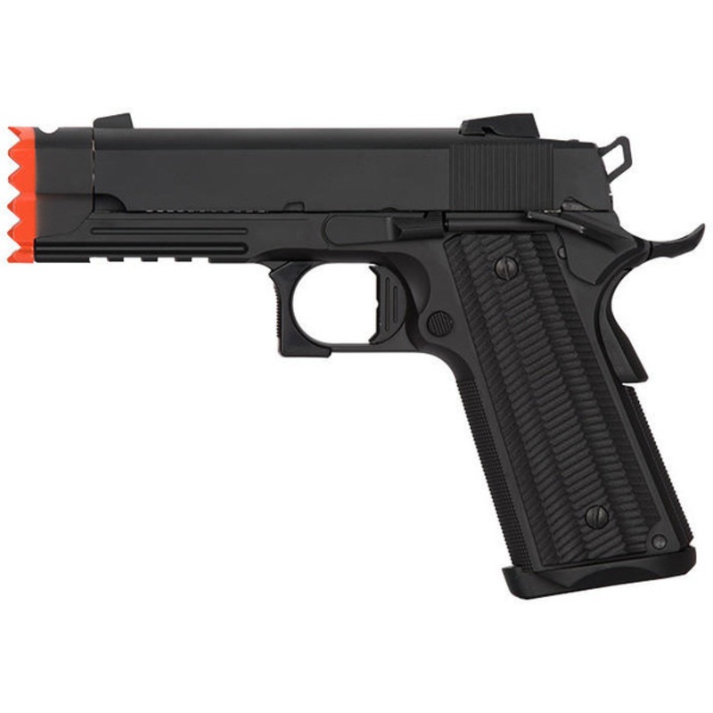 Golden Eagle IMF 3317 Hi-Capa GBB Metal Airsoft Pistol w/ Integrated Muzzle Break, Black