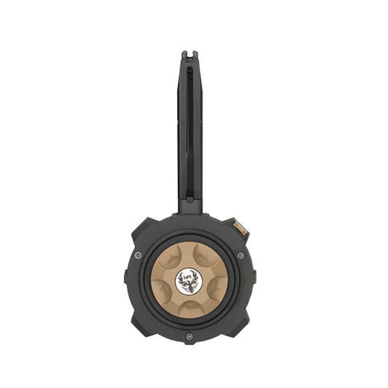 HFC HD Drum 145rd Magazine for Airsoft GBB M9 Series, Brown/Black