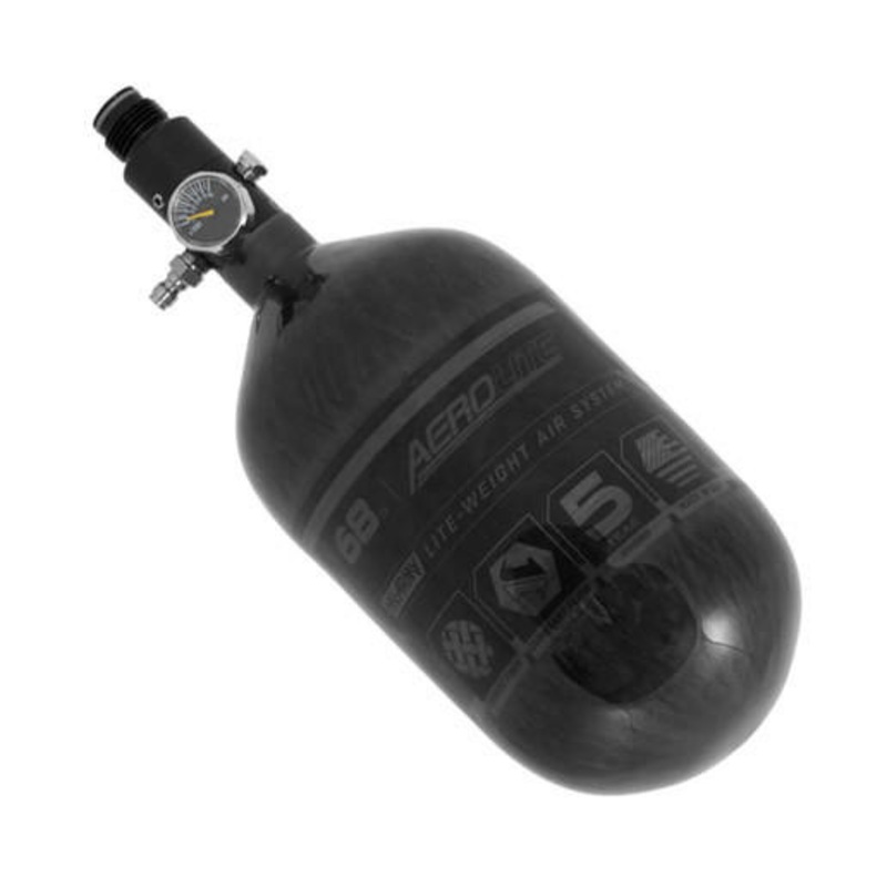 HK Army Aerolite Carbon Fiber Tank 68Ci / 4500 PSI, Smoked