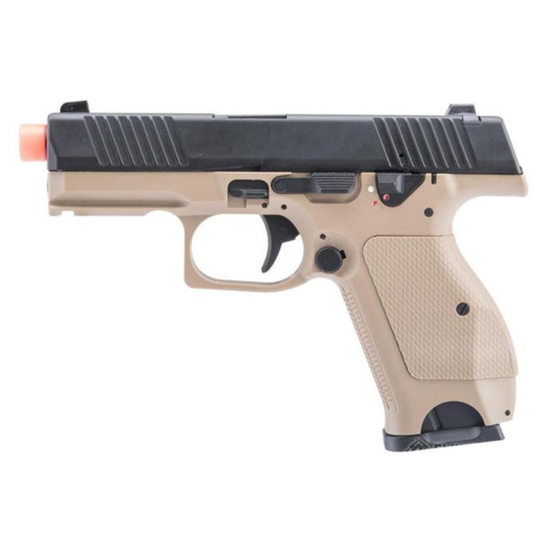 Kizuna Works KW-15K Gas Blowback Airsoft Pistol, Tan/Black