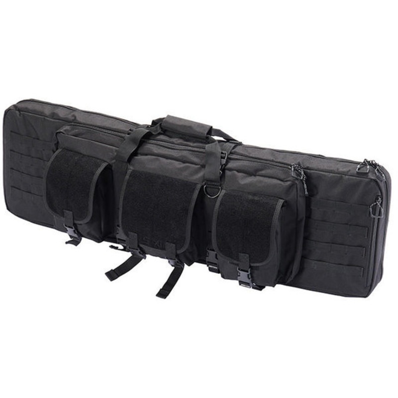 Lancer Tactical 1000D Nylon 42 Double Rifle Bag, Black