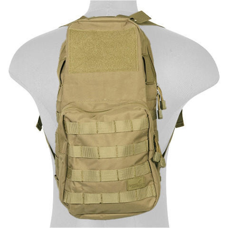 Lancer Tactical 1000D Nylon Airsoft Molle Hydration Backpack, Khaki