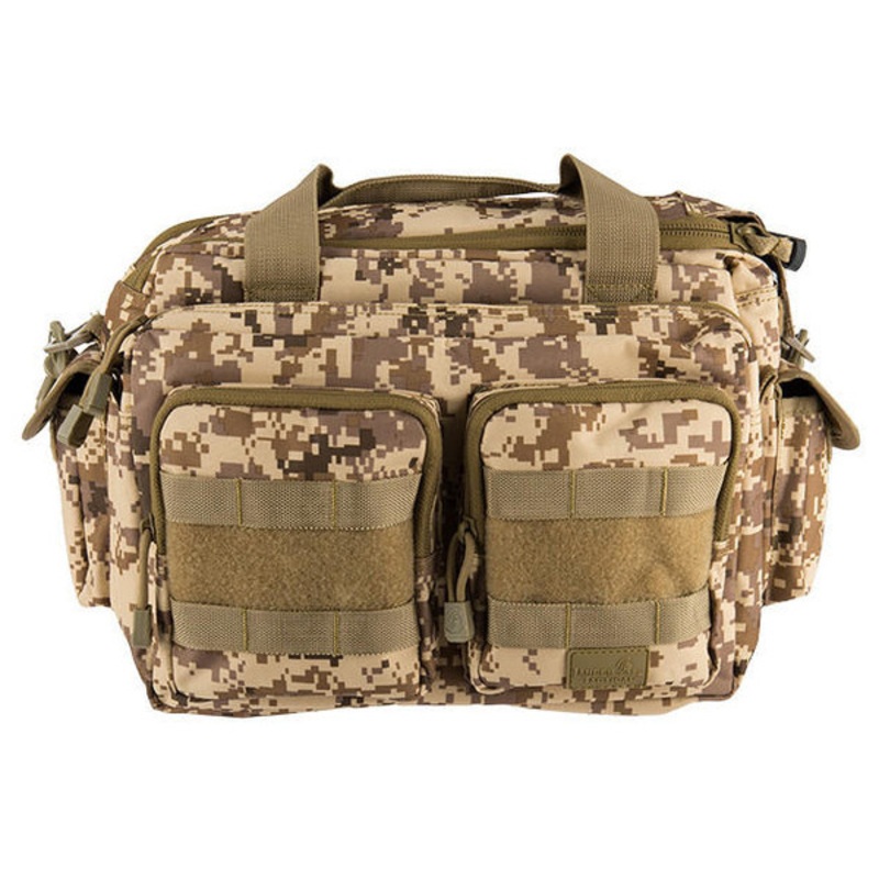 Lancer Tactical 1000D Polyester Small Range Molle Bag, Desert Digital